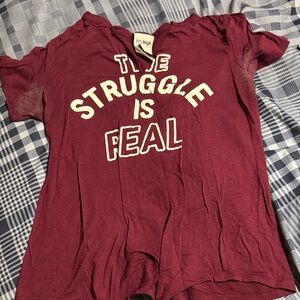 Burgundy Graphic Tee